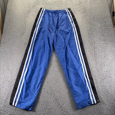 Calça de atletismo vintage Holloway masculina grande azul náilon elástica solta rasgar - Imagem 1 de 4