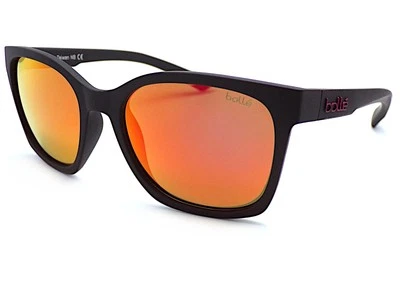 Bolle Ada Polarized Sunglasses Matte Black with Brown Fire Mirror Lenses 12492 - Image 1 of 4