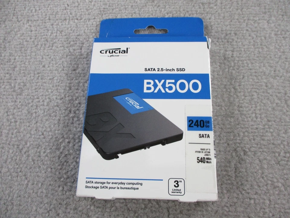 Crucial BX500 240 GB 540 MB/S SATA 2.5 Inch Internal SSD Computing Storage - Image 1 of 3