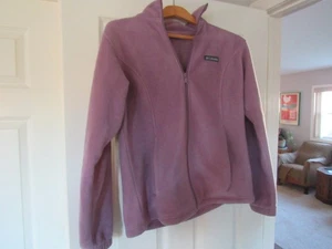 COLUMBIA BRAND. WOMEN's JACKET. size MEDIUM. USED. FLEECE. POCKETS. LIGHT PURPLE - Picture 1 of 13
