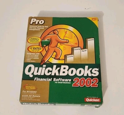 QuickBooks Pro 2002 para pequeñas empresas software Intuit con QB ACC/USE IMPRESCINDIBLE Foto 1 de 4