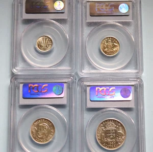 Australia. 1963 - 4 Coin, Silver PROOF SET. 3d, 6d, 1/- & 2/-. In PCGS Holders - Picture 1 of 10