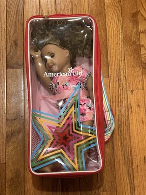American Doll Girl With Carrying Backpack Case Straps - Image 1 of 4