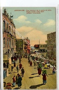 (Gb1726) Israel, Palestine, JERUSALEM, Street inside Jaffa gate c1920 - Picture 1 of 4