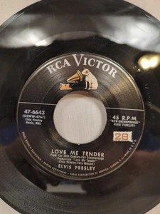 Elvis Presley - Love Me Tender / Anyway You Want Me RCA Victor 45 RPM 47-6443 Ex - Imagen 1 de 4