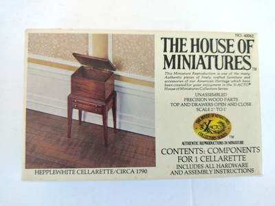 X-Acto House of Miniatures Hepplewhite Cellarette No. 40062 Circa 1790 — 第 1/4 张图片