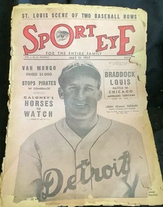 Periódico semanal Sport Eye vintage/antiguo raro volumen 1 #35 31 de mayo de 1937 (LEER) - Imagen 1 de 10