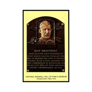 Dan Brouthers 1993 National Baseball Hall of Fame Plaque Postcards #nan EX - Picture 1 of 3