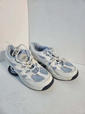 Zapatos Z Coil Mujer 8 Blanco Azul Cuero Alivio del Dolor Cómodo Caminar Ortopédicos Foto 1 de 4