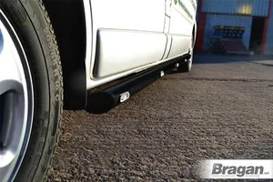 To Fit Nissan Primastar 2002 - 2014 larga distancia entre ejes barras laterales de acero negro + LED ámbar x10 - Imagen 1 de 6