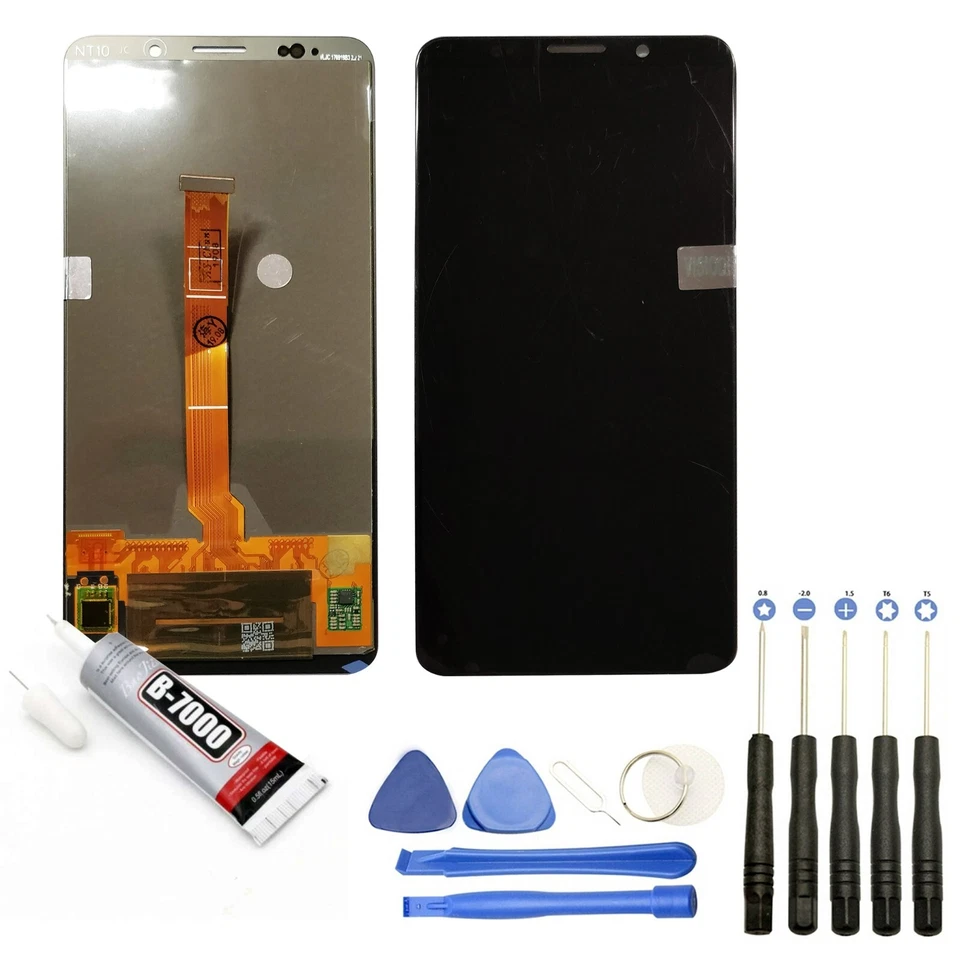 VITRE TACTILE + ECRAN LCD POUR HUAWEI MATE 10 Pro 6.0" NOIR + OUTILS + COLLE - Photo 1/1