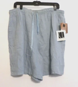 NWT! CAROLE LITTLE RIBBONTIE SHORTS-1X-BLUE-$58-SO PRETTY! - Picture 1 of 4