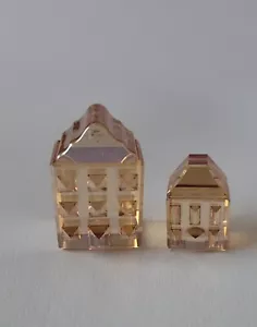 Swarovski Crystal Houses set I & II in Golden Shadow With Swan Logo. Very Rare. - Picture 1 of 4
