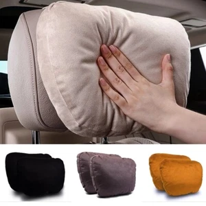 Car Seat Headrest Pillow Memory Foam Breathable Neck Support Cushion Pad Soft - Picture 1 of 13