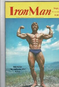 SEPT 1975 IRON MAN MAGAZINE DALE ADRIAN MR CALIFORNIA COVER VOL 34 NO 6 MS4227