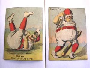 2 tarjetas comerciales victorianas antiguas recortadas Phoenixville PA joyería béisbol H804 - Imagen 1 de 5
