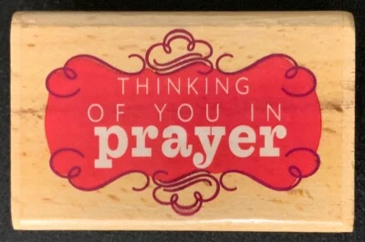 Sello de goma religioso Studio G Thinking If You In Prayer Foto 1 de 3