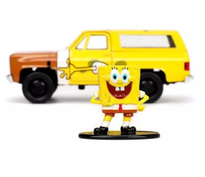 Jada Toys - 1:32 '80 Chevy Blazer K5 With Sponge Bob Figure [New Toy] Figure,