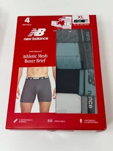 New Balance Men's 4 Pack Performance Athletic Mesh Boxer Brief Men's XL 40-42" - Picture 1 of 3