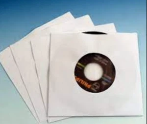 50 7" VINYL PAPER RECORD SLEEVES - WHITE - HIGHEST QUALITY PREMIUM 90 GSM ! - Picture 1 of 1