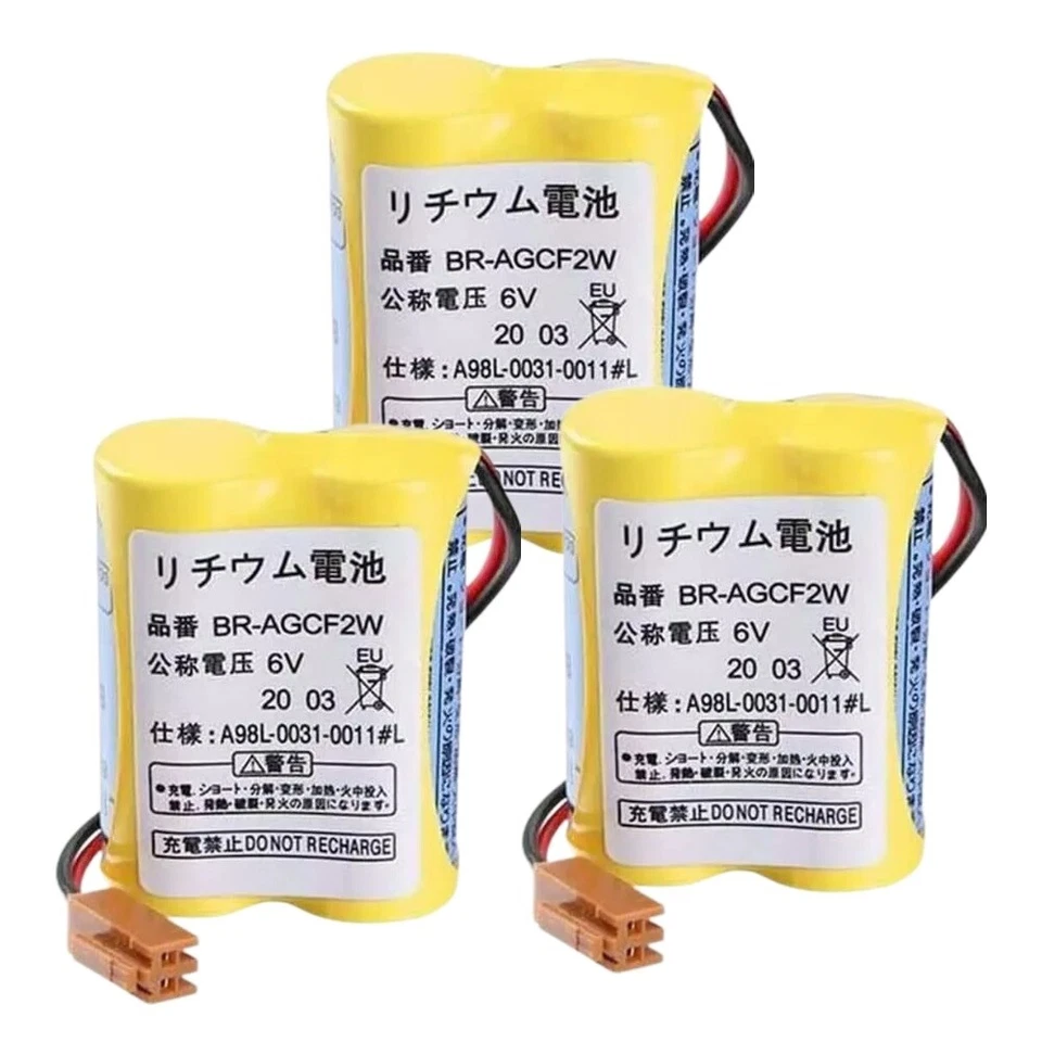 3x BR-AGCF2W 6V for Panasonic Battery for Fanuc A98L-0031-0011#L PLC Battery - Image 1 of 4