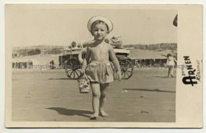 Foto Armen: Baby Boy At Playa Miramar - Buenos Aires (Vintage Photo PC 1949) - Imagen 1 de 1