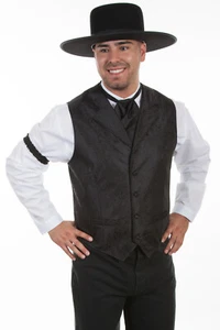 Chaleco de cachemira de poliéster crema para hombre Scully RW093 - Imagen 1 de 9