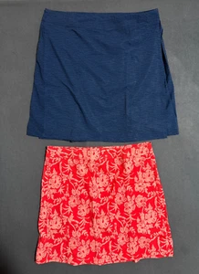 2 Stück Ripskirt Hawaii verstellbar Wickelröcke Damen groß blau und rot - Bild 1 von 17