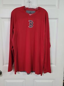 Men Size XL Nike Pro Boston Red Sox MLB Longsleeves Tshirt Color redpre owned