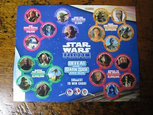 RARE KFC PIZZA HUT TACO BELL STAR WARS EPISODE 1 THE PHANTOM MENACE GAME BOARD - Picture 1 of 2