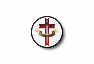 Parche Insignia Bordada Impresa Moral Bandera Caballeros Templarios Cruz Táctica r4 - Imagen 1 de 1