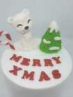 Edible Christmas Polar Bear Seal Winter Handmade Cake topper