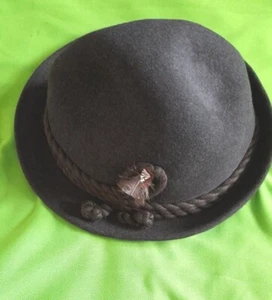 Anton Pichler Graz Vintage Olive Fedora Hut Mode Filz Bayerisch Tiroler - Bild 1 von 9