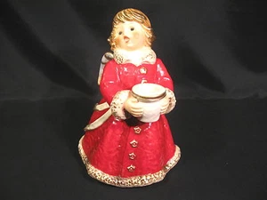 Goebel Red Angel Christmas Candleholder Skrobek 42 329 22 - Picture 1 of 12