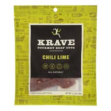 Krave Chili Lime Gourmet Beef Cut 2.7 Ounce 8 per Case