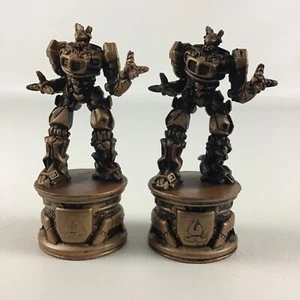 Transformers Chess Set Bishop Replacement Game Pieces Gold Autobot 2pc Lot 2006 - Picture 1 of 6