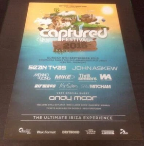 CAPTURED FESTIVAL 06/09/15 @ GALA NIGHT BENIMUSSA PARK - IBIZA CLUB POSTERS - DJ - Picture 1 of 1
