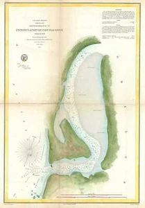 1861 U.S. Coast Survey Map of the Coquille River and its Entrance, Oregon - Picture 1 of 1