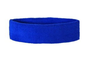 Stirnband Einfarbig Blau 6x21cm Schweißband für Sport Headband - Bild 1 von 1