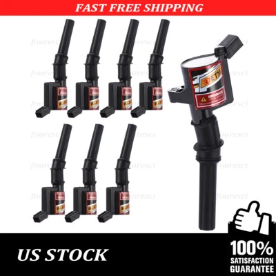 Performance Ignition Coils 8 Pack DG508 For Ford 4.6L 5.4L 6.8L V8 V10 Lincoln - Image 1 of 4