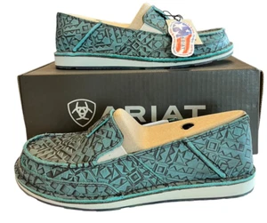 Ariat Cruiser Neu mit Etikett türkis geprägte Slipper Halbschuhe Schuhe Gr. 8 10046921 - Bild 1 von 6