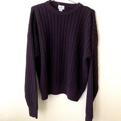 Neiman Marcus Mens 100% Merino Wool Long Sleeve Crew Neck Pullover Sweater Sz M Foto 1 de 4