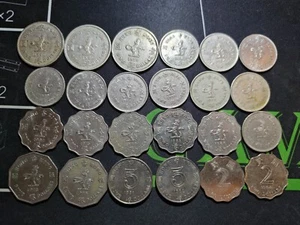 Old HONG KONG $1, $2, $5 Dollars Total 24 Coins, 1960-2000 Better Date Included - Picture 1 of 2
