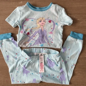 Disney Frozen Pajama Set Blue Elsa Print - Picture 1 of 6