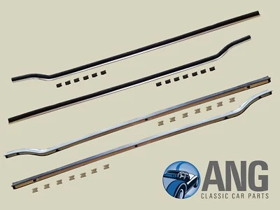 TRIUMPH TR4, TR4A, TR5, TR6 DOOR DROP GLASS INNER & OUTER SEALS & CLIPS KIT - Image 1 of 2