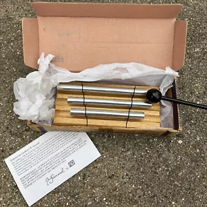 JW Stannard Hand Tuned Wind Chimes w/Mallet 3-Tone Hardwood Zen Meditation - Picture 1 of 4