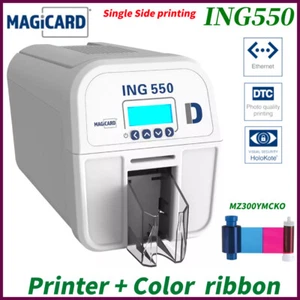 MagicardI NG550 Single Side ID Card Magicard Printers + MZ300YMCKO Color Ribbon - Picture 1 of 8