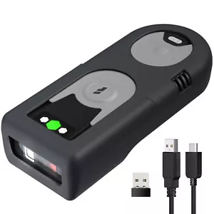 1D CCD Bluetooth Scanner mit 2.4Ghz USB Adapter, liest Barcodes von Bildschirmen - Bild 1 von 8