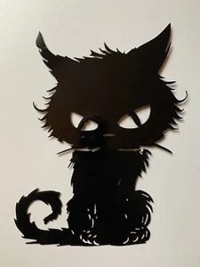 Cat Kitten Grumpy Angry Metal Wall Art 3 sizes - Picture 1 of 7