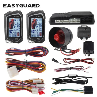 EASYGUARD 2 way car alarm system auto start vibration alarm turbo timer mode  - Image 1 of 4